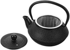 Cast Iron Teapot 0.3l Black Xmas Small Tea Pot Retro by TOYANDONA