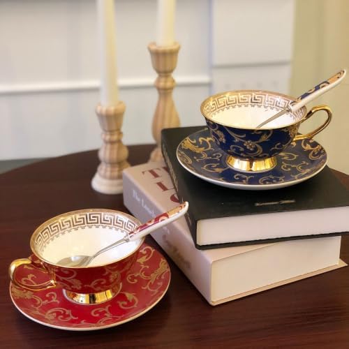bone china tea cups coffee cups set of 2 fine coffee cups tea cup set with exquisite packaging - Image 6