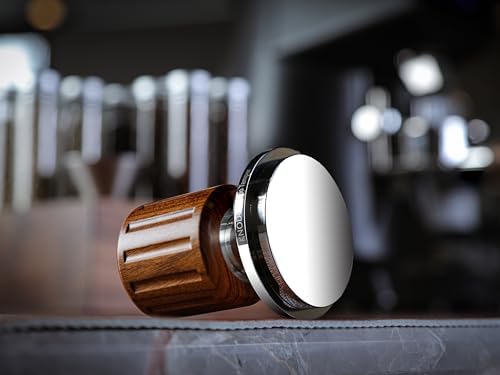 Spring Loaded Tamper 54mm For Breville with Click Feedback, Rosewood - Image 2