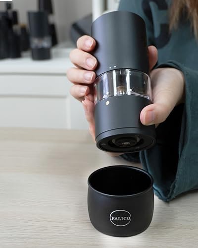 PALICO GrindTech STD Electric Coffee Bean Grinder, Portable Rechargeable Coffee Grinder with SUS Conical Burr, 20 Grind Settings & Cordless Type-C Charging Base - Image 3