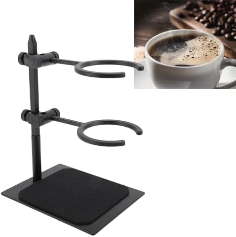 Rengue Pour Over Coffee Dripper Stand, Alloy Double Layer Coffee Maker Station with Glass Pot and Filter Cup for Home and Office Pour Over Dripper Stand, Aluminum Nan Kitchen - Image 4