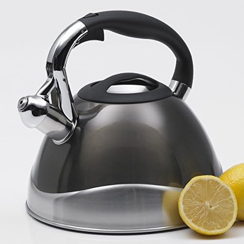 Creative Home Crescendo Whistling Tea Kettle, 3.1-Quart, Metallic Smoke - Image 2