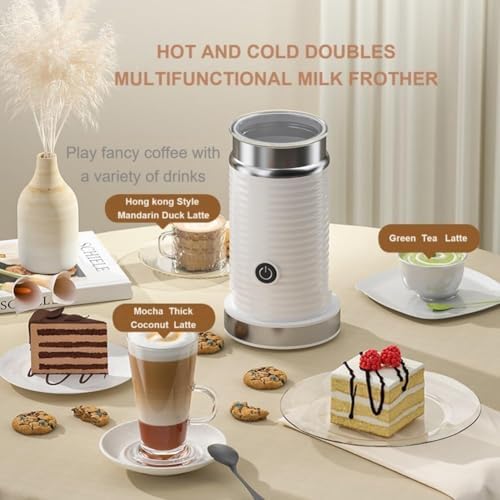 Milk Frother,Electric Milk Frother,Fully Automatic Milk Frother,Automatic Milk Frother for Hot & Cold Froth US Plug - Image 4