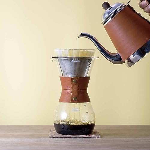 Carita Kalita Coffee Dripper Set, For 2 to 4 People, Wave Style, Leather, Drip Equipment, #35160, For 2 People, For 4 People, For 2 People, For 2 Cups, For 4 Cups, Drip Set, Stylish, Camping, - Image 4