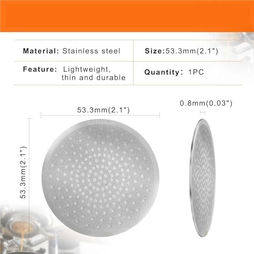 Compatible for IKAPE V3, Reusable Thin & Lightweight Coffee Filter Made of 316 Stainless Steel for Home Espresso Brewing(53.3MM) - Image 2