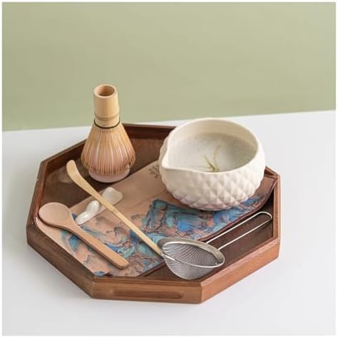 8pcs Matcha Tea Set Kiln-Changed Ceramic Bowl With Spout Whisk Tea-Making Tool(008) - Image 2