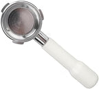 58mm Bottomless Portafilter, 3 Ears Coffee Bottomless Portafilter, Compatible with Barsetto Machine, Stainless Steel Filter Basket (White) by Unknown