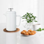 Easyworkz Porcelain French Press and Double Wall Insulated Metal Demitasse Cups - Image 5