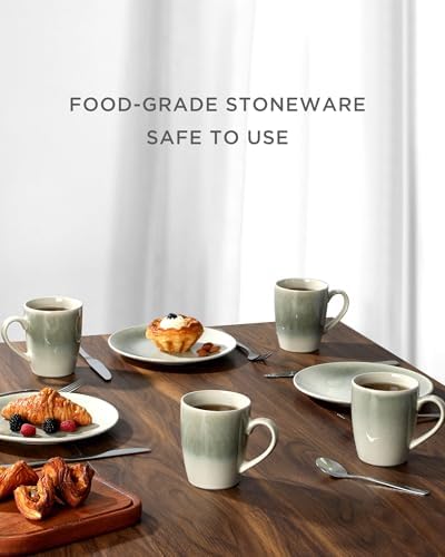 famiware Coffee Mugs Set, 13oz Mug Set of 4, Stoneware Cups with Handle - Image 5