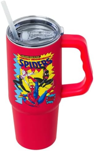 Silver Buffalo Marvel Spider-Man Soft Touch Stainless Steel Tumbler, 30oz - Image 3