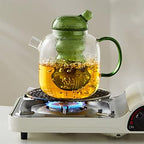 Coffee And Tea Kettle Handmade Glass Teapot With Removable Loose Tea Glass Infuser Blooming Teas 2-in-1 Tea Kettle Applicable Electric Pottery Tea Pot (Color : Transparent) - Image 4