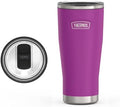 THERMOS Icon Series 24oz Stainless Steel Tumbler with Slide Lock Lid, Leakproof, Fits Cupholder, Dishwasher Safe, Griptec™ Non‑Slip Base, Keeps Drinks Hot 6 Hrs/Cold 22 Hrs, Plum by Thermos