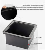 Coffee Knock Box, Stainless Steel Dump Bin Espresso Knock Box for Coffee Grounds with Removable Non-Slip Base Shock-Absorbent for Knocking Portafilter Filter Grinds (L) - Image 5