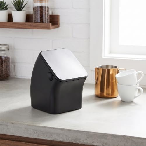 INOOMP Square Coffee Knock Box, Espresso Grounds Knock Box, Black - Image 5