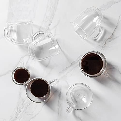Bodum 5oz Bistro Double Wall Espresso Mug, High-Heat Borosilicate Glass, Set of 2, Clear, 5oz (Pack of 4) - Image 5