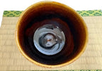 Hand-made Japanese Mino Ware Ceramic Matcha bowl Engraved with Lines Pattern 4.45 Inches Diameter Tea Cup for Tea Ceremony from Japan (Amber) - Image 4