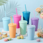 Honeydak 30 Pack Plastic Tumblers with Lids and Straws Bulk, Macaron Color - Image 2