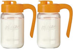 32 oz Glass Pitcher with Lid, 1 Quart Mason Jar Pitcher with Lid Airtight, Breast Milk Storage for Fridge, Ideal for Cold Brew Coffee, Iced Tea, Sun Tea, Juices by spreccio