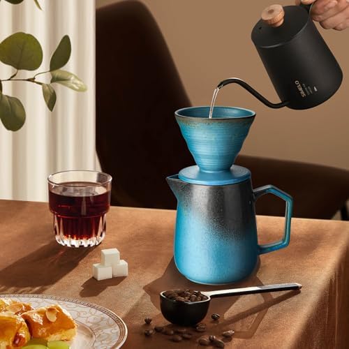 Pour Over Coffee Maker,Ceramic Coffee Maker 20oz Pour Over Coffee Dripper - Image 5