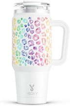 Meoky 32 oz Tumbler with Handle, Insulated Tumbler with Lid and Straw, Stainless Steel Travel Mug, Keeps Cold for 24 Hours, 100% Leak Proof, Fits in Car Cup Holder (Kiss) by MEOKY
