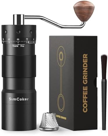 Manual Coffee Grinder, 16μm External Adjustment by SimCoker