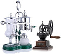 JITEM Cafetera Belgium Luxury Royal Family Balance Syphon Coffee Maker Siphon Brewer Elegant Design Retro Style with U Handle Glass Siphon Pot for Coffee or Tea by Unknown
