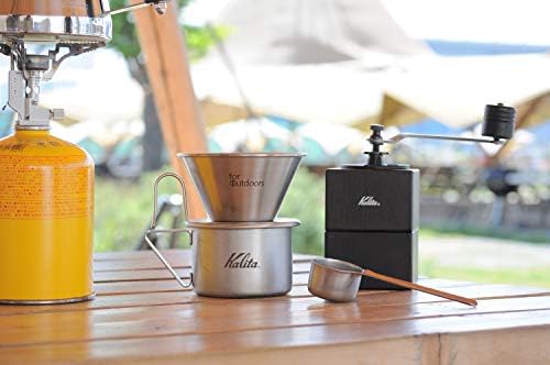 Kalita Coffee Grinder, Wooden Hand Grinder, Manual, Black, Cubic Mill, Antique Coffee Grinder, Small, Outdoor, Camping, Adjustable Grind with Lid #42165 - Image 6