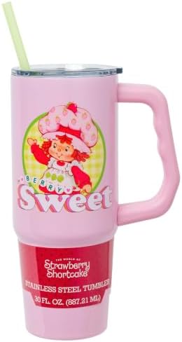 Silver Buffalo Strawberry Shortcake Bracelet, Stainless Steel Tumbler, 30oz by SilverBuffalo