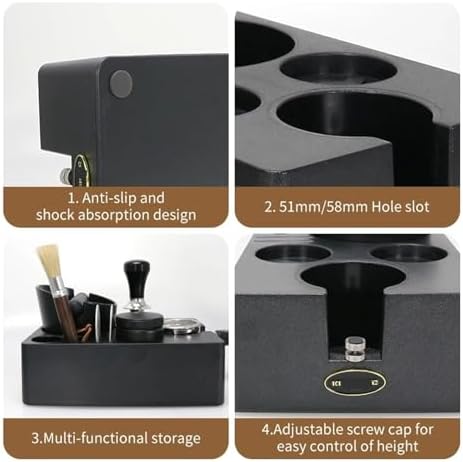 Coffee Station Tamper Holder Espresso Portafilter Rack 51mm 54mm 58mm With Knock Box For Delonghi Breville Barista Accessories - Image 4