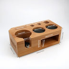 Espresso Tamping Station - Wooden Coffee Tamper Station For Storage 58 mm Portafilter Tamper Distributor - Espresso Organizer - Knock Box Accessories - Image 6