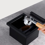 Bottomless Knock Box Chute, Stainless Steel Bottomless Espresso Coffee Knock Box Countertop Coffee Grounds Container for Home Cafe Restaurant Hotel - Image 4