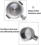 Compatible With Delonghi，Stilosa EC260BK,ECP3420,ECP3120 BCO421.S 304 Stainless Steel,51mm Bottomless Portafilter Naked Filter Replacement(2 Ears-Black Wood) - Image 5