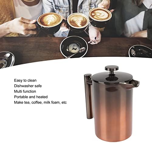 French Press Coffee Maker, Stainless Steel Coffee Press with Filter, Double Layer Coffee Press Pot, Travel Coffee Presses for Camping and Outdoor Travel (800ml) - Image 2