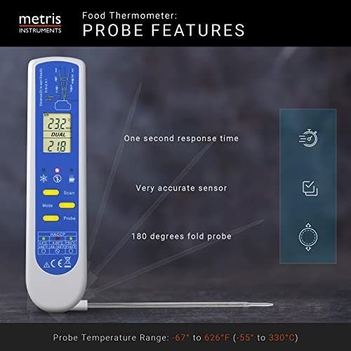 Metris Model TCT303F NSF Certified #C0626846. Complies with FDA 2022 Food Code Verification Accuracy of 2 Degrees F for HACCP Food Services - Image 4
