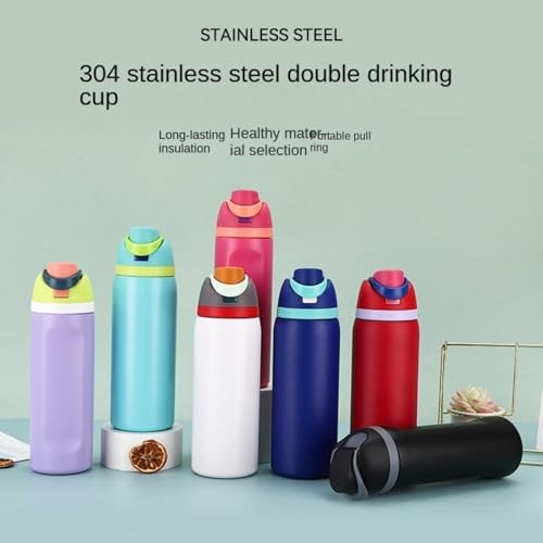 304 stainless steel material, cold-proof water bottle, insulated water bottle, sports and travel water bottle (light pink, 24oz) - Image 6