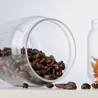 Glass Jar with Lid, Airtight Food Storage Containers Glass Set for Coffee Beans| Sugars| Candy, 4 Pack - Image 3