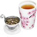 Tea Forte Double-Walled Ceramic Kati Cup, Hanami, 12 oz - Image 3