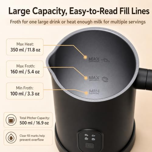 Professional Automatic Foam Maker Electric Milk Frother (White) - Image 4