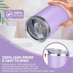 20 oz Tumbler with Lids and Straws, Stainless Steel Insulated Travel Coffee Mug, Double Wall Vacuum Insulated Tumblers, Powder Coated Coffee Tumbler for Cold & Hot Drinks (Mix Color-4, 4 Pack) - Image 5