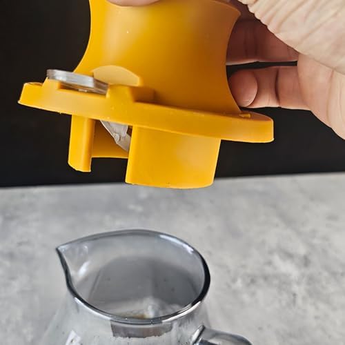 EVGATSAUTO Ceramic Coffee Dripper, Heat Proof Portable Immersion Style Manual Brew Maker with Silicone Base for Home Office Pour Over Coffee (Yellow) - Image 7