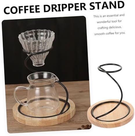 Coffee Dripper Rack with Wooden Base and Iron Stand, Universal Holder - Image 6