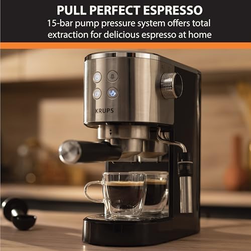 KRUPS 15-Bar Espresso Machine with Milk Frother and Cup Warmer - Image 2