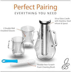 James Bentley 50oz Glass Cold Brew Coffee Maker Set + Easy-Clean Infuser - Image 3