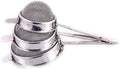 Steel Chalani, Stainless Steel Tea Strainer Chalni Double Mesh Last Long Set of 3 Pcs (8,9,10 cm) by Unknown