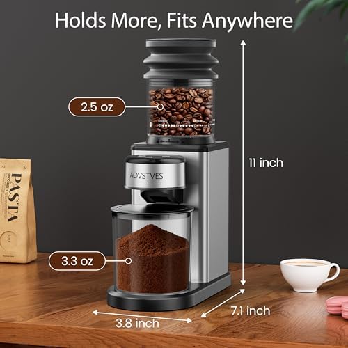 Electric Coffee Grinder, Suitable for Home Use, Features 25 Precise Grinding Settings, a 60-Second Timer Function, and an Easy-to-Clean Stainless Steel Coffee Bean Grinder - Image 5
