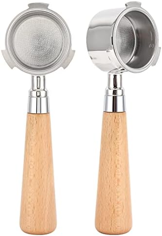 Bottomless Portafilter Coffee Machine Handle, Stainless Steel Filter Holder Basket Replacement Tool, Ergonomic Wooden Handle for Espresso Extraction, Barista Accessory for Home and (51mm beech) - Image 6