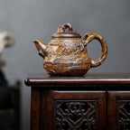 Tea Kettle Retro Stoneware Relief Gourd Teapot Home Chinese Tea Maker Ceramic Tea Infuser - Image 3