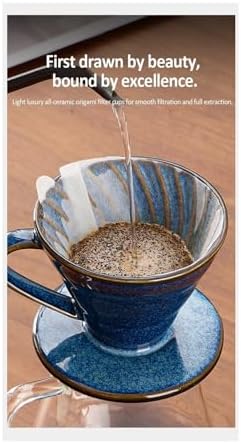 Ceramic Coffee Filter Cup Reusable Filters Maker V Style Funnel Dripper Accessories(Small) - Image 5