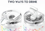 Meoky 32 oz Tumbler with Handle, Insulated Tumbler with Lid and Straw, Stainless Steel Travel Mug, Keeps Cold for 24 Hours, 100% Leak Proof, Fits in Car Cup Holder (Kiss) - Image 6