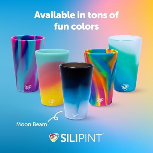 Silipint 22oz Silicone Pint Glass - Unbreakable BPA-Free Reusable Silicone Drinking Cup - Dishwasher and Microwave Safe - Stemless Glass for Coffee Smoothies (Tie-Dye Variety) Pack of 1 - Image 2